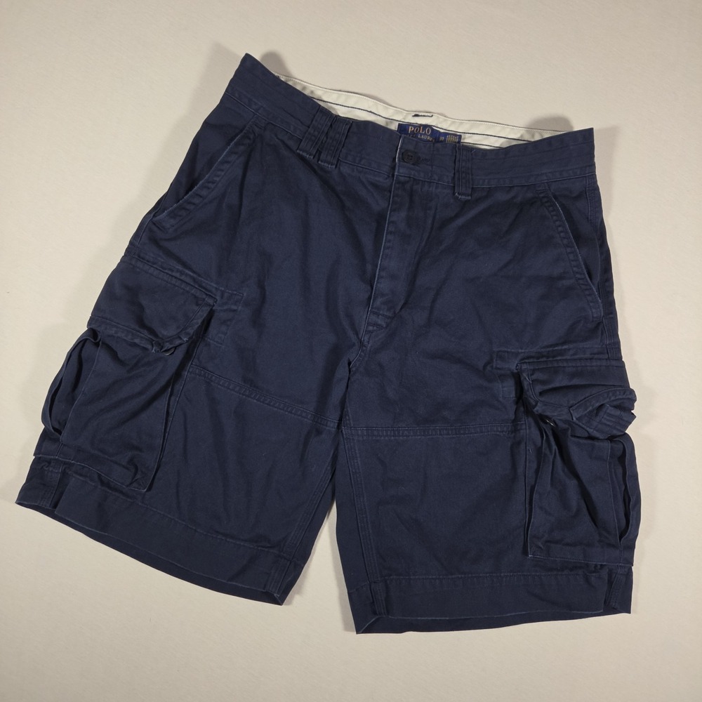 Polo Ralph Lauren Cargo Shorts Mens Size 33 Navy Blue Ralph Lauren